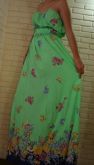 vestido longo floral/verde