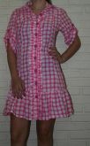 Chemisier Xadrez Pink c/ babados - Tam. P