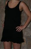 vestido salinas franzido preto