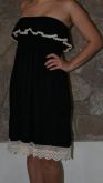 vestido tqc lastex babado crochet
